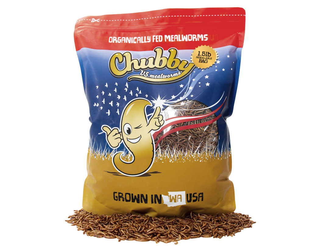 1.5Lbs Chubby US Grown Dried Mealworms (Non-GMO)